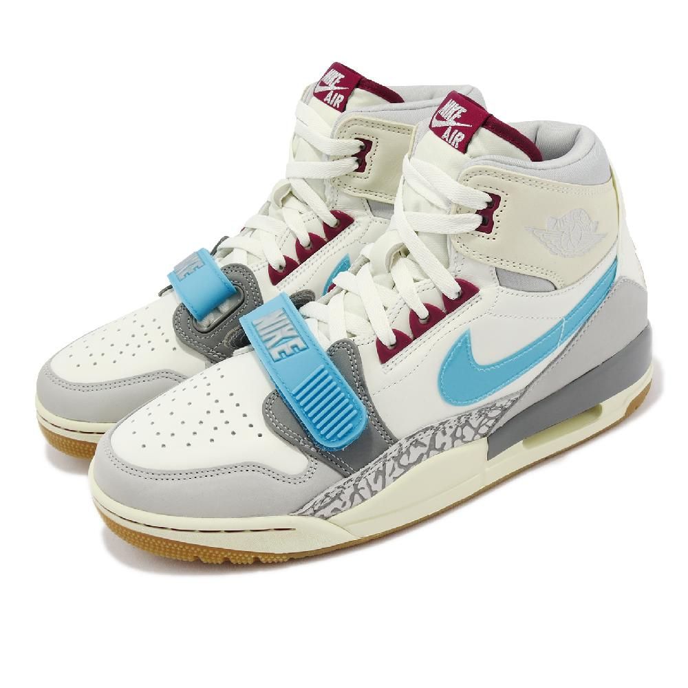 Nike 耐吉休閒鞋Air Jordan Legacy 312 男鞋奶油白藍灰喬丹爆裂紋魔鬼