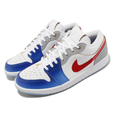 Nike 耐吉 休閒鞋 Air Jordan 1 Low SE 男鞋 白 藍 紅 金 低筒 皮革 菲律賓 AJ1 FN8901-164