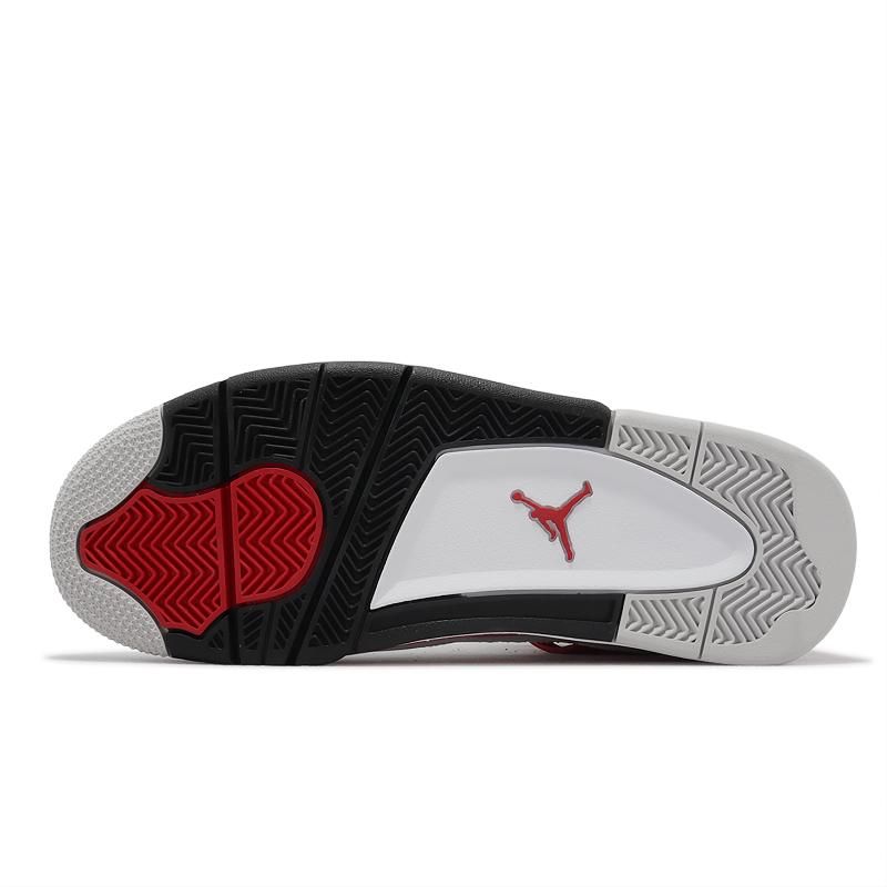 Nike 耐吉Air Jordan 4 Retro 男鞋白紅黑紅水泥4代休閒鞋DH6927-161