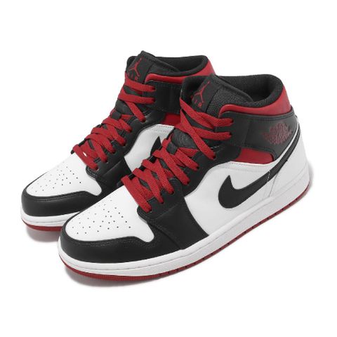 Nike 耐吉 Air Jordan 1 Mid 男鞋 Gym Red 黑腳趾 黑 白 紅 AJ1 喬丹 休閒鞋 DQ8426-106