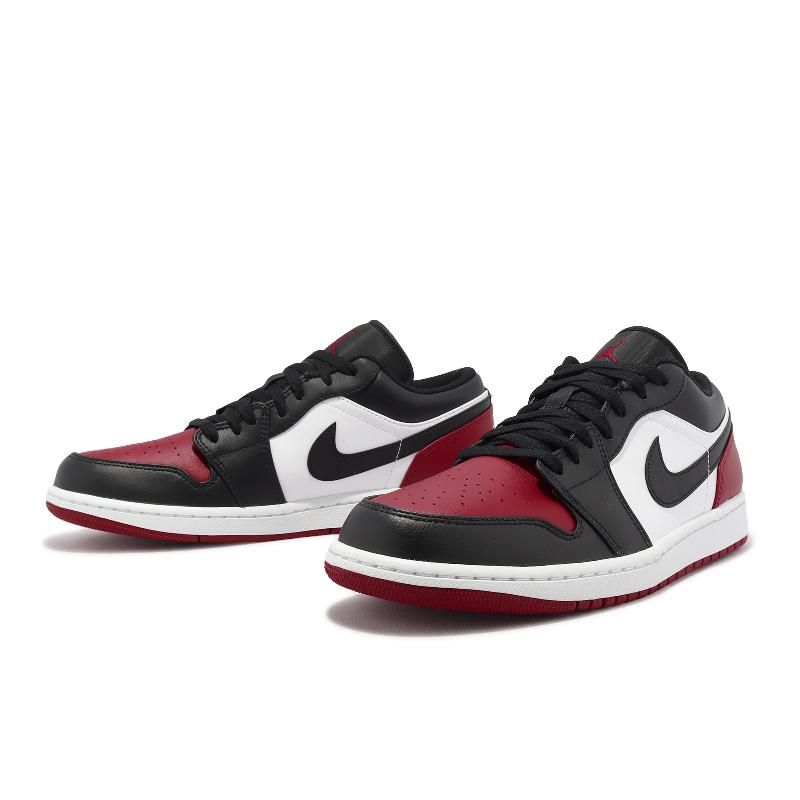 Nike 耐吉Air Jordan 1 Low Bred Toe 黑紅低筒男鞋AJ1 553558-161