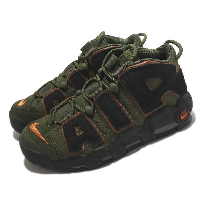 Nike 耐吉休閒鞋Air More Uptempo 96 男鞋墨綠黑大Air Cargo Khaki