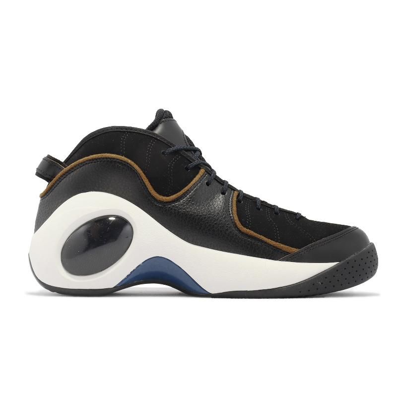 Nike 耐吉車輪鞋Air Zoom Flight 95 復古籃球鞋黑白皮革男鞋KIDD 休閒