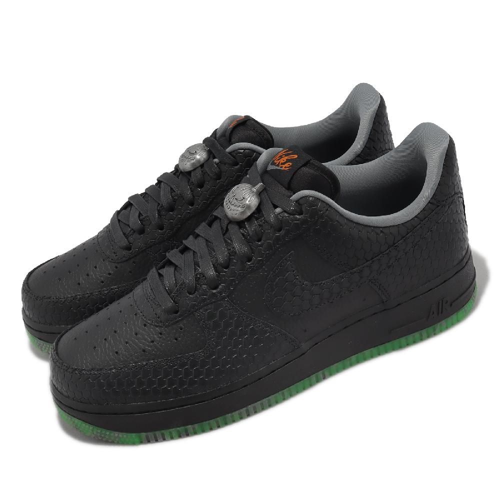 Nike 耐吉休閒鞋Air Force 1 07 PRM 男鞋黑綠萬聖節AF1 Halloween