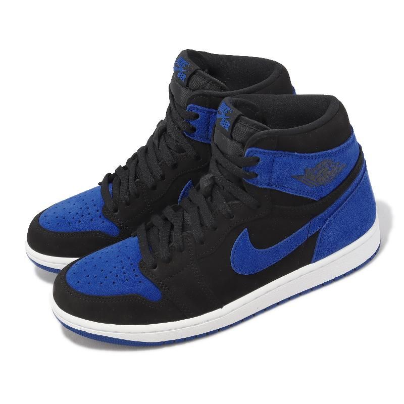 Nike 耐吉Air Jordan 1 Retro High OG 男鞋黑皇家藍高筒AJ1 麂皮DZ5485