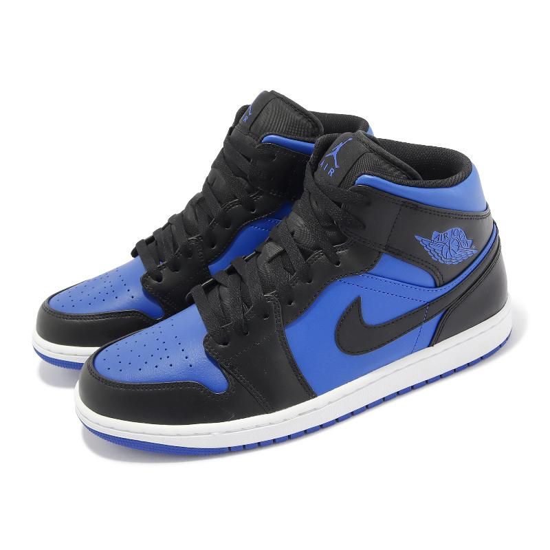 Nike 耐吉Air Jordan 1 Mid Royal Blue 男鞋藍黑AJ1 休閒鞋DQ8426-042