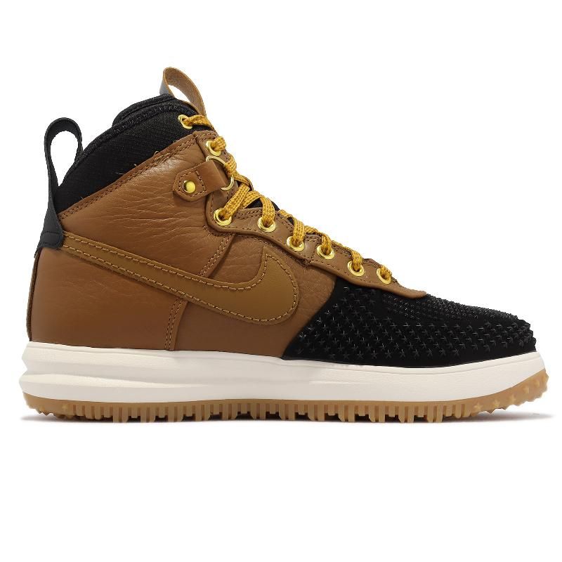 Nike 耐吉休閒鞋Lunar Force 1 DuckBoot 男鞋咖啡棕高筒防潑水機能禦寒