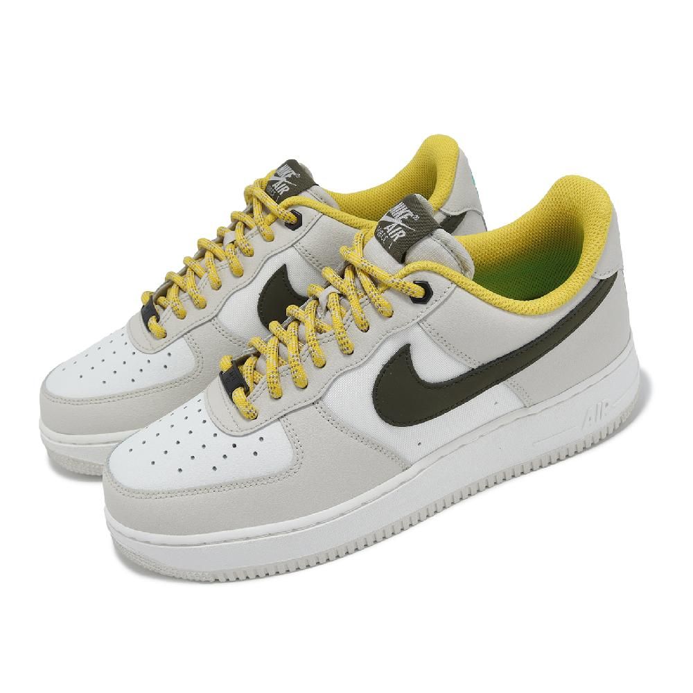 NIKE 耐吉   休閒鞋 Air Force 1 07 PRM 男鞋 白 黃 帆布 AF1 街頭 復古 經典 運動鞋 FV3628-031