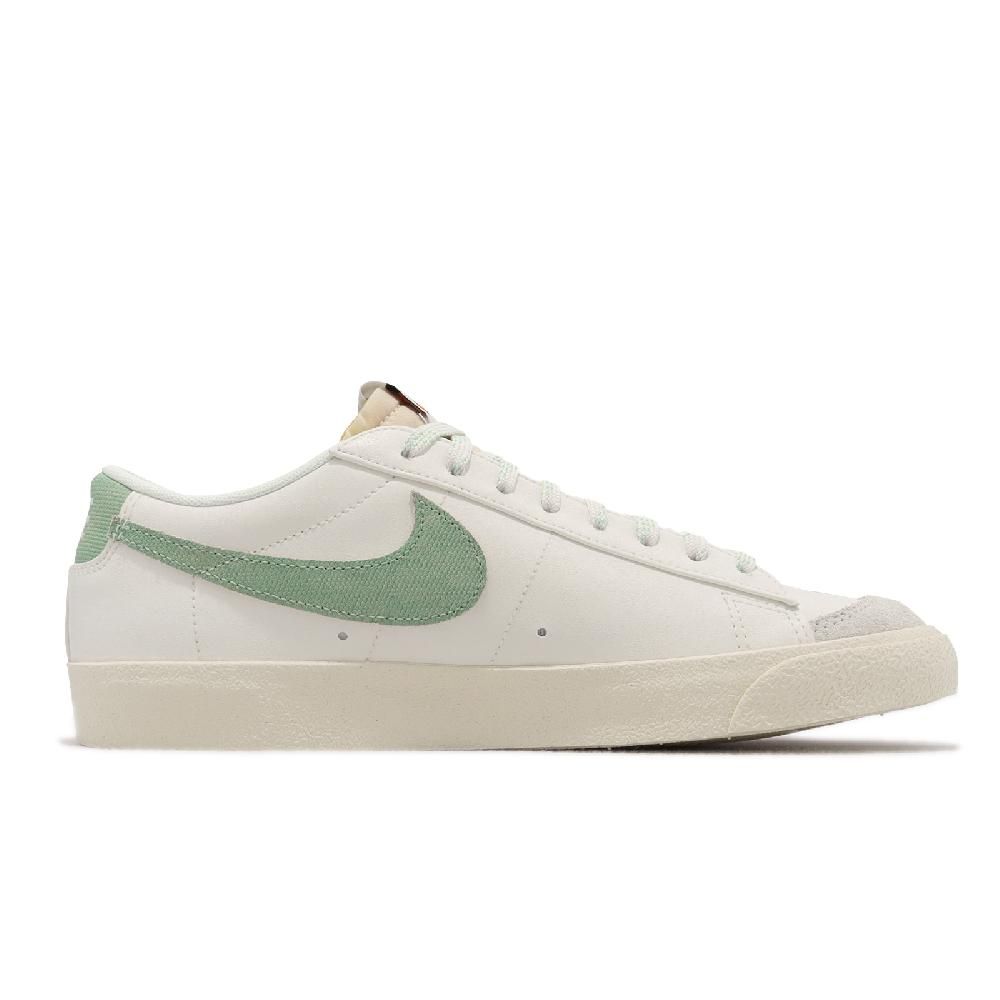 NIKE 耐吉  休閒鞋 Blazer Low 77 PRM 男鞋 白 綠 麂皮 帆布 低筒 百搭 DO9799-100