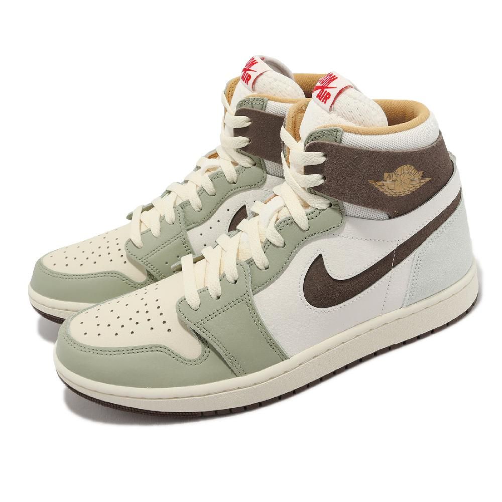 NIKE 耐吉   休閒鞋 Air Jordan 1 ZM Air CMFT 2 男鞋 綠 棕 米白 CNY 兔年 AJ1  FD4327-121