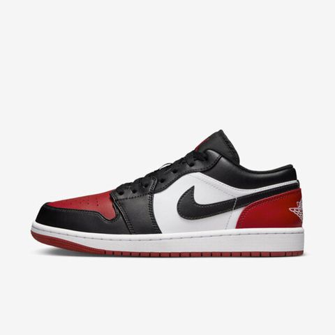 Nike Air Jordan 1 Low [553558-161] 男 休閒鞋 喬丹 低筒 黑紅腳趾 AJ1 白黑紅