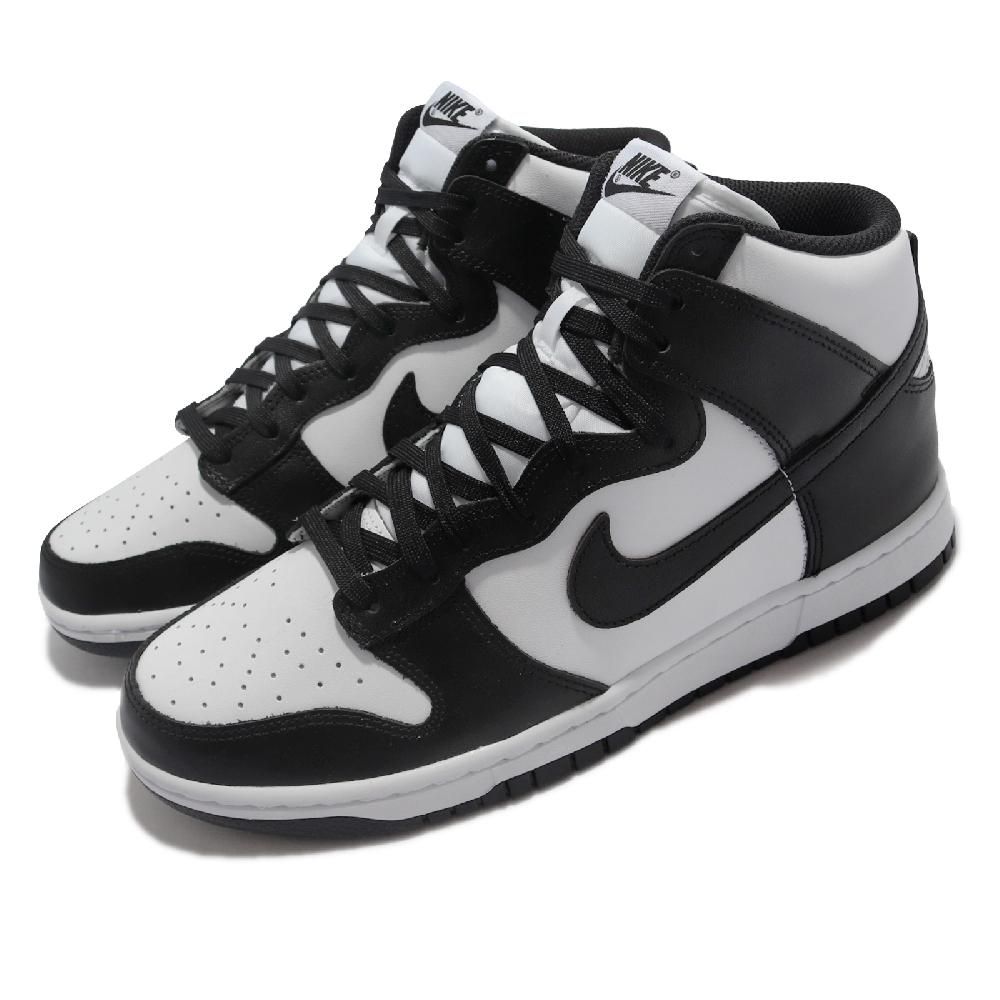 NIKE 耐吉   休閒鞋 Dunk HI Retro 男鞋 黑 白 經典款 高筒 熊貓配色 皮革  DD1399-105