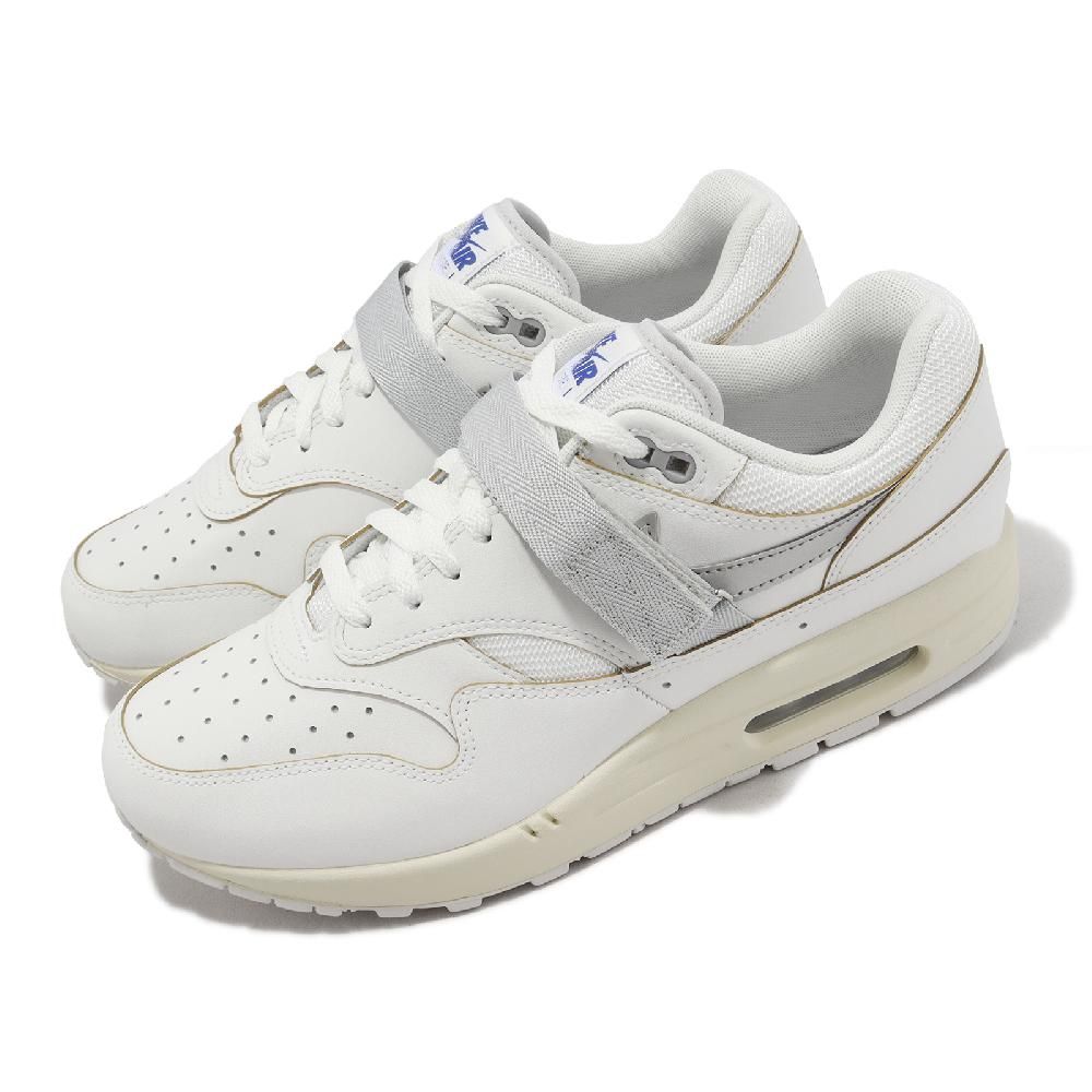 NIKE 耐吉   休閒鞋 Air Max 1 PRM 男鞋 白 灰 Time Warp 氣墊 束帶 FJ5472-121