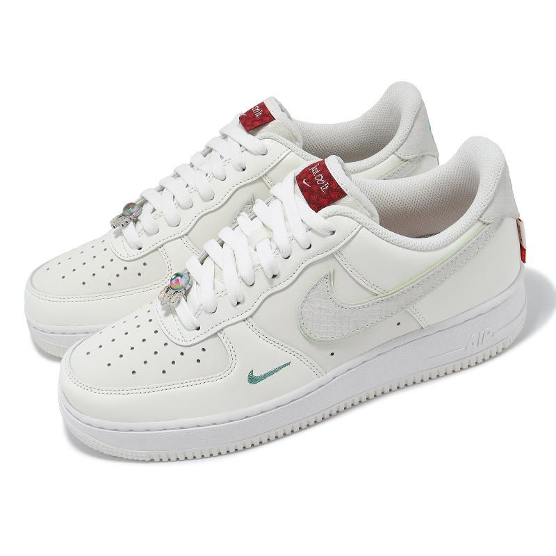 Nike 耐吉Air Force 1 07 男鞋AF1 米白綠鱗片龍年新年CNY FZ5052-131