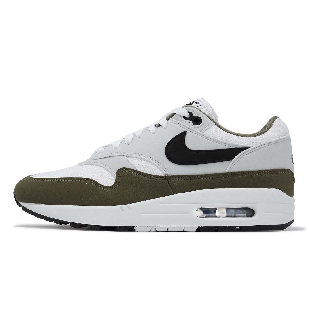 NIKE 耐吉   休閒鞋 Air Max 1 男鞋 白 綠 氣墊 經典 復古 麂皮 運動鞋 FD9082-102