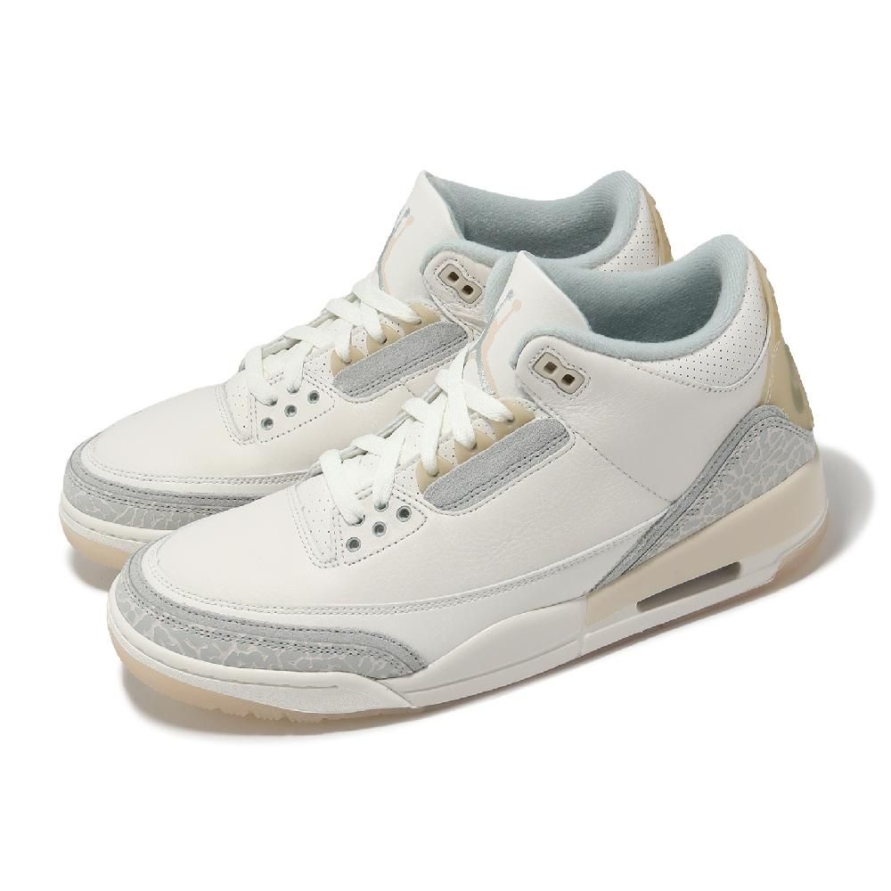 NIKE 耐吉   Air Jordan 3 Retro Craft Ivory 男鞋 米白 爆裂紋 3代 休閒鞋 FJ9479-100