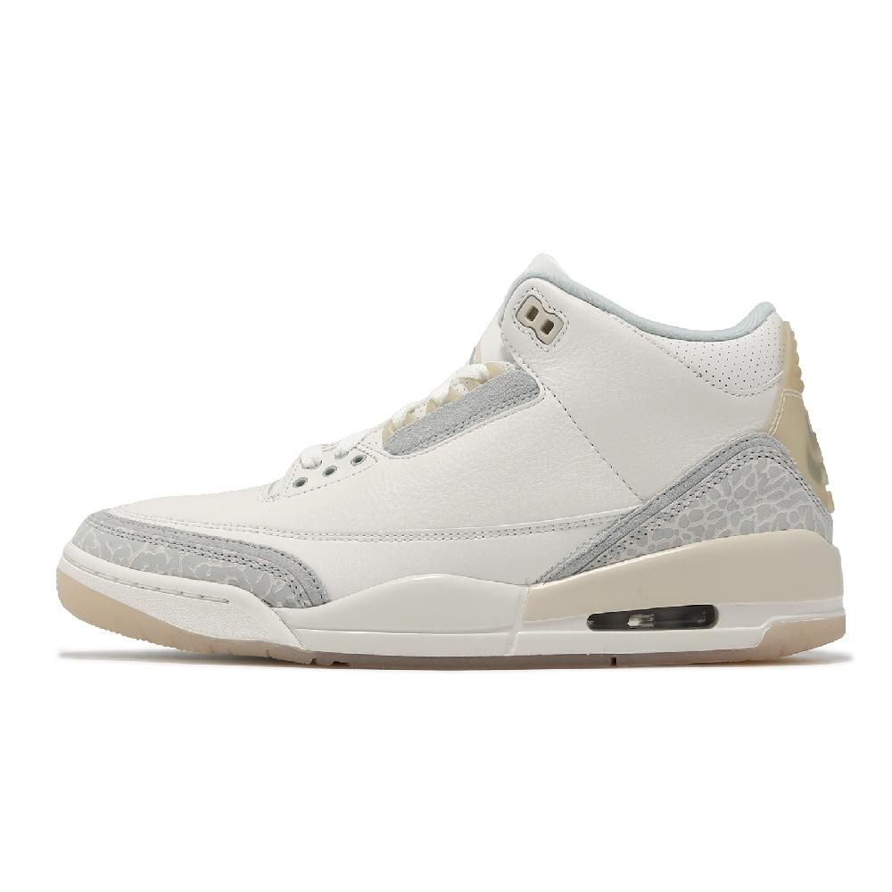 NIKE 耐吉   Air Jordan 3 Retro Craft Ivory 男鞋 米白 爆裂紋 3代 休閒鞋 FJ9479-100