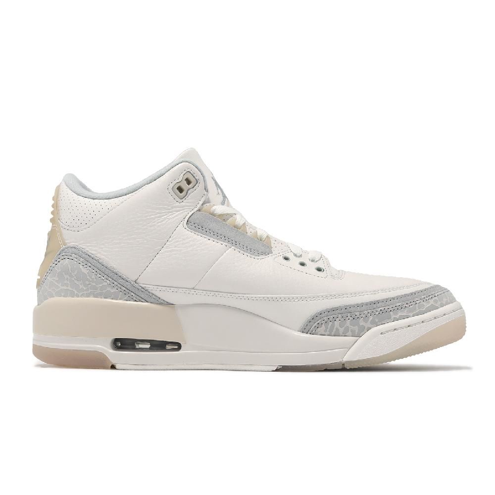 NIKE 耐吉   Air Jordan 3 Retro Craft Ivory 男鞋 米白 爆裂紋 3代 休閒鞋 FJ9479-100