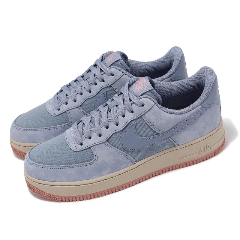 Nike 耐吉休閒鞋Air Force 1 Low LX Ashen Slate 男鞋藍米白皮革AF1