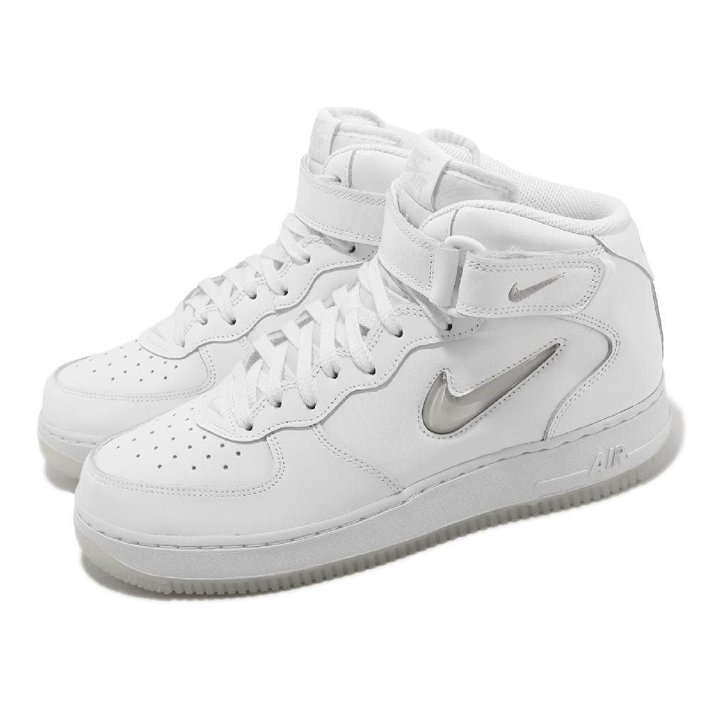 NIKE 耐吉   休閒鞋 Air Force 1 Mid 07 男鞋 白 骨白 牙刷 AF1 魔鬼氈 DZ2672-101