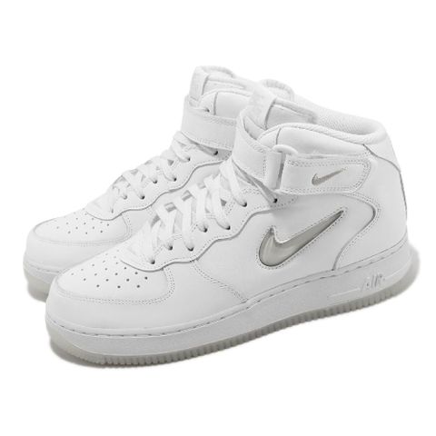 NIKE 耐吉 休閒鞋 Air Force 1 Mid 07 男鞋 白 骨白 牙刷 AF1 魔鬼氈 DZ2672-101