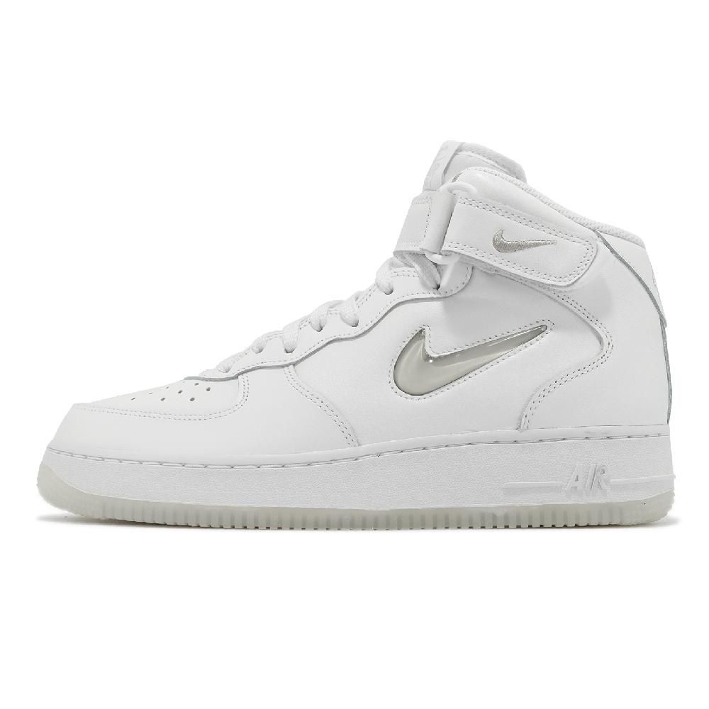 NIKE 耐吉   休閒鞋 Air Force 1 Mid 07 男鞋 白 骨白 牙刷 AF1 魔鬼氈 DZ2672-101