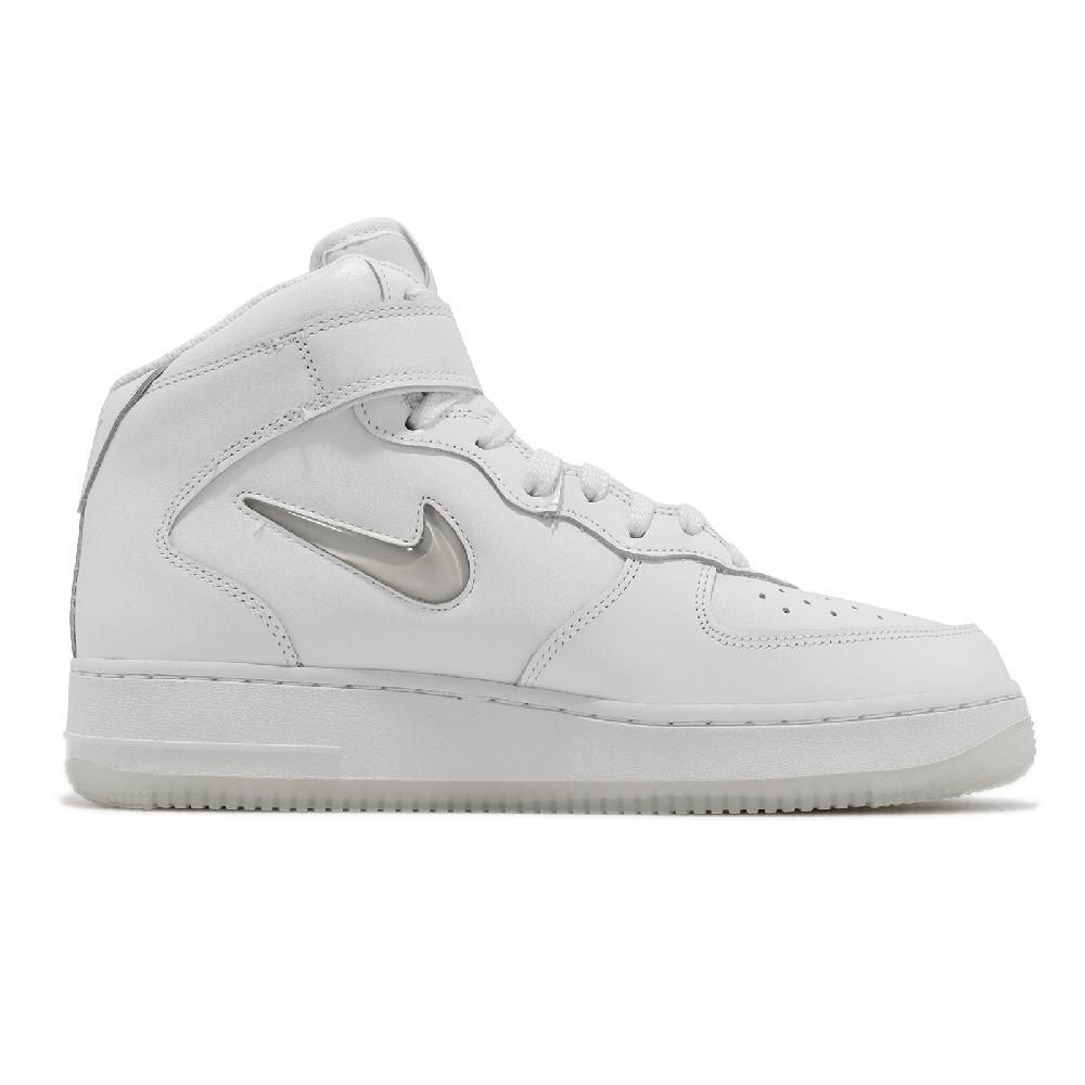 NIKE 耐吉   休閒鞋 Air Force 1 Mid 07 男鞋 白 骨白 牙刷 AF1 魔鬼氈 DZ2672-101