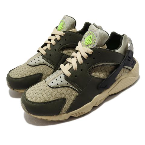 Nike 休閒鞋 Air Huarache Crater PRM 男鞋 墨綠 棕 經典 撞色 襪套 武士鞋 DM0863-300