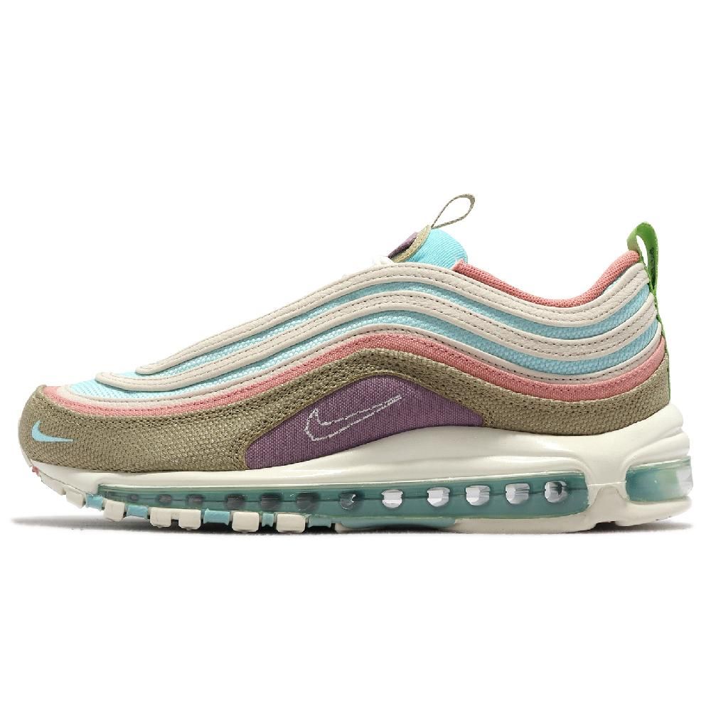 NIKE 耐吉  休閒鞋 Air Max 97 SE 男鞋 薄荷綠 金棕 子彈 經典 Sun Club 氣墊 DM8588-400