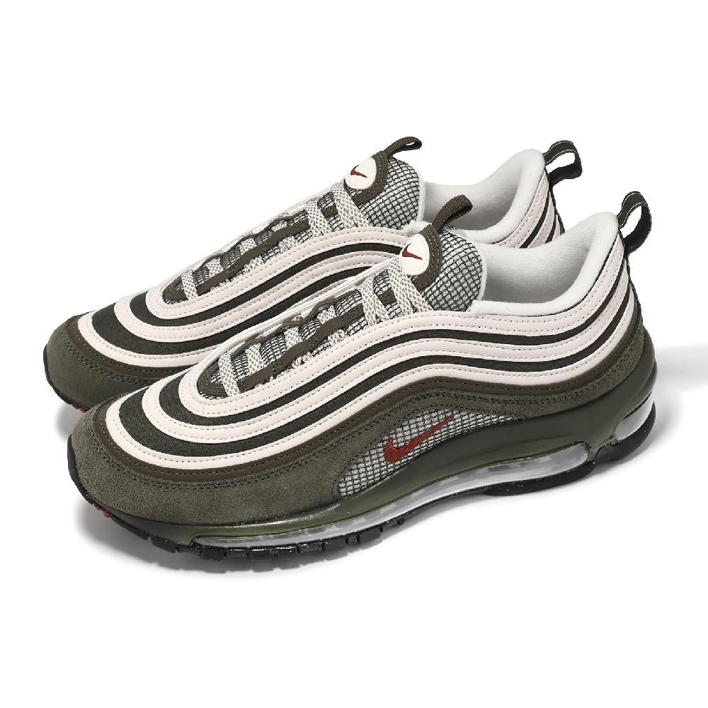 NIKE 耐吉   休閒鞋 Air Max 97 SE 男鞋 軍綠 米白 氣墊 麂皮 FB9619-001