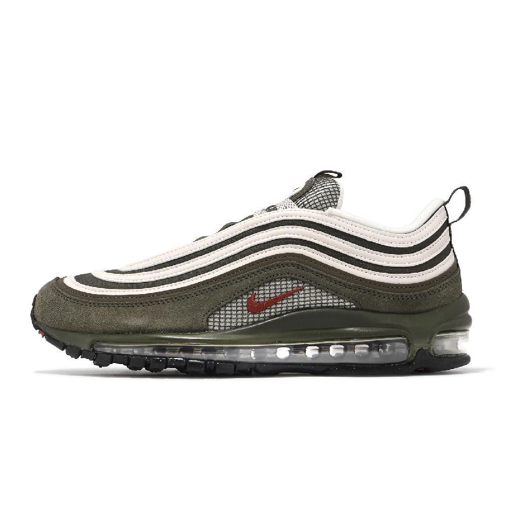 NIKE 耐吉   休閒鞋 Air Max 97 SE 男鞋 軍綠 米白 氣墊 麂皮 FB9619-001