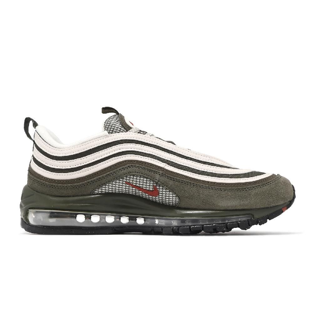 NIKE 耐吉   休閒鞋 Air Max 97 SE 男鞋 軍綠 米白 氣墊 麂皮 FB9619-001