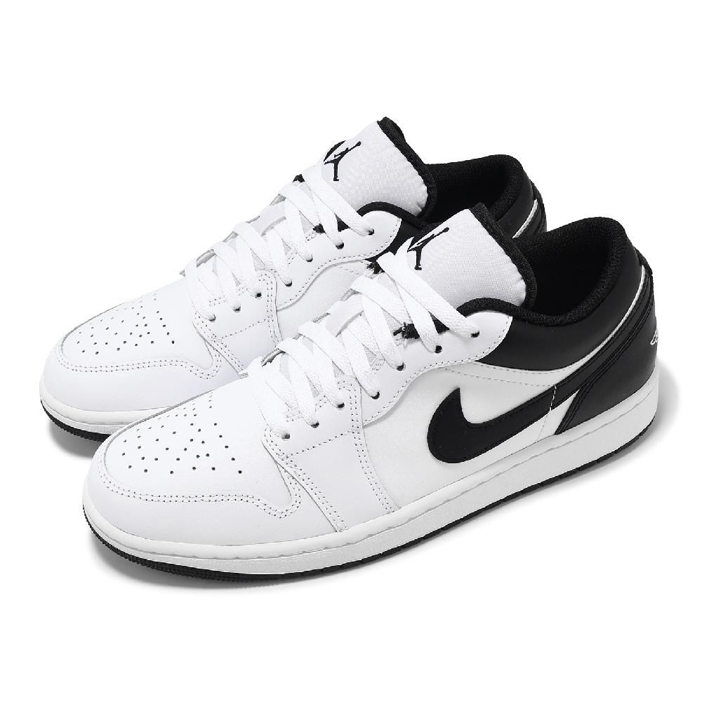 Nike 耐吉Air Jordan 1 Low 反轉熊貓白黑AJ1 休閒鞋一代低筒男鞋553558