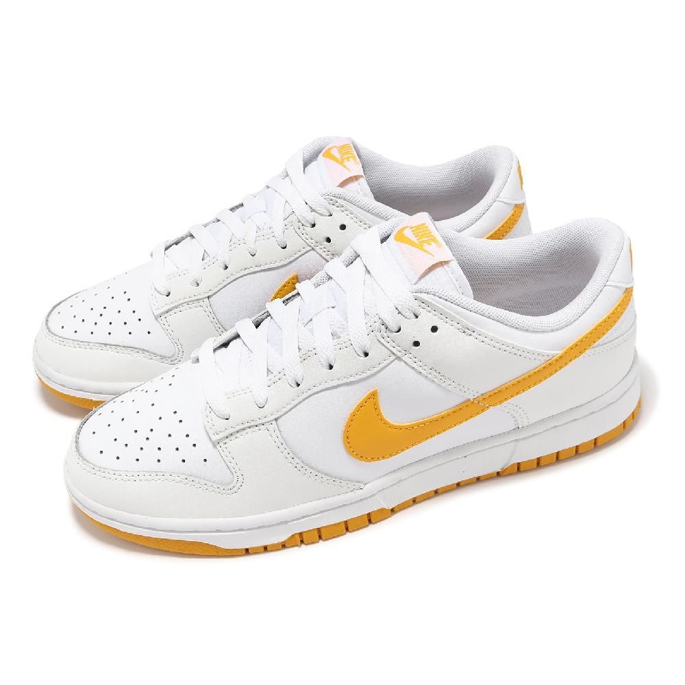 NIKE 耐吉 休閒鞋 Dunk Low Retro 男鞋 女鞋 白 柳丁黃 低筒 DV0831-110 - PChome 24h購物