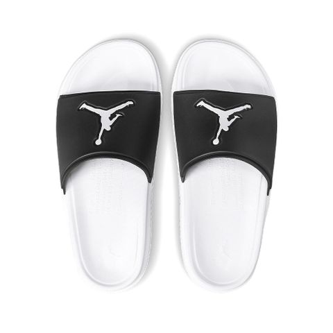 Nike Jordan Jumpman Slides 男 白黑 休閒 舒適 輕便 喬丹 拖鞋 FQ1598-010