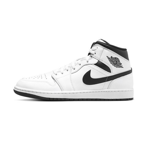 NIKE 耐吉 Air Jordan 1 男 白黑 中筒 喬丹 AJ1 運動 休閒 休閒鞋 DQ8426-132