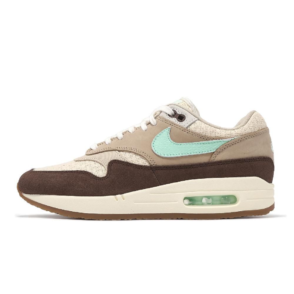 NIKE 耐吉   休閒鞋 Air Max 1 PRM 男鞋 女鞋 棕 綠 Crepe Hemp 氣墊 經典 情侶鞋 FD5088-200