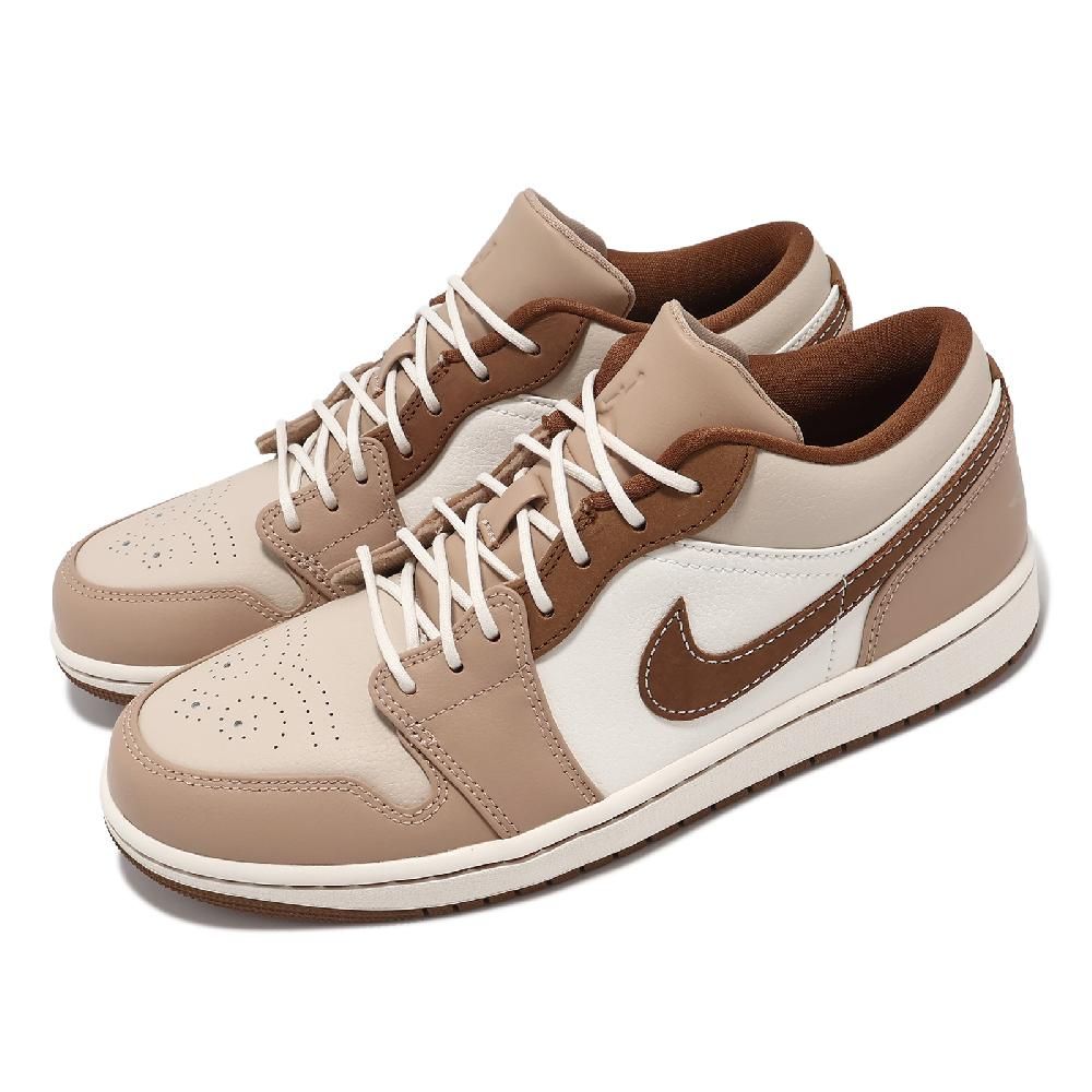 NIKE 耐吉   休閒鞋 Air Jordan 1 Low SE 男鞋 女鞋 棕 白 Tan Brown AJ1 皮革 HF5753-221