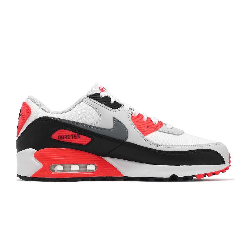 NIKE 耐吉   休閒鞋 Air Max 90 GTX 男鞋 白 灰 紅 防水 氣墊 FD5810-101