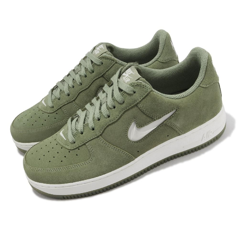 NIKE 耐吉   休閒鞋 Air Force 1 Low Retro 男鞋 綠 白 麂皮 附牙刷 AF1 DV0785-300