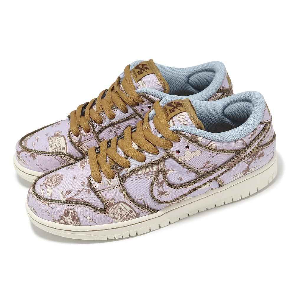 NIKE 耐吉   休閒鞋 SB Dunk Low 男鞋 女鞋 紫 米白 Toile 帆布 撕撕樂 情侶鞋 FN5880-001