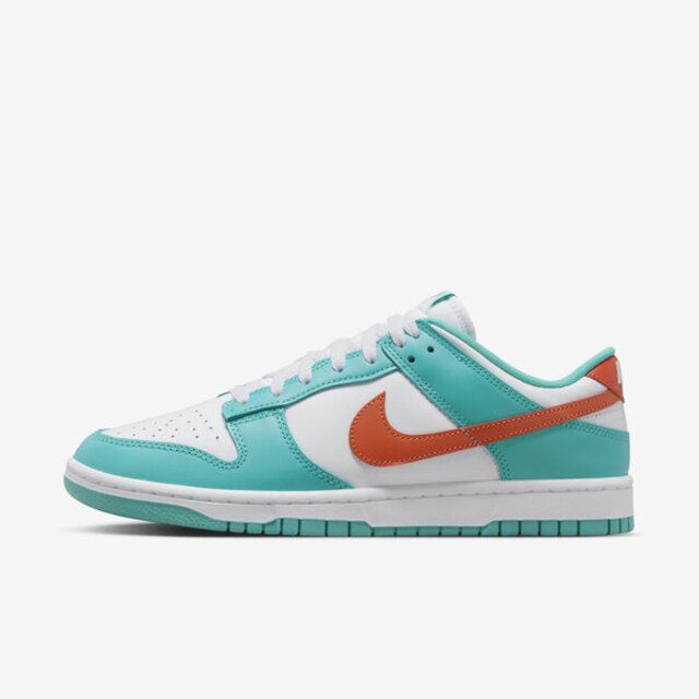 NIKE 耐吉  Dunk Low Retro DV0833-102 男 休閒鞋 運動 復古 低筒 邁阿密海豚 湖水綠 橘紅