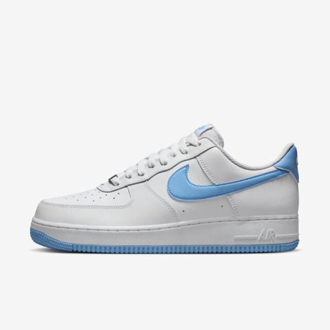 NIKE 耐吉 Air Force 1 '07 FQ4296-100 男 休閒鞋 運動 經典 低筒 緩震 百搭 白 水藍