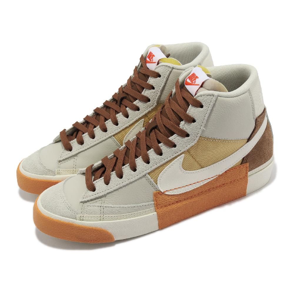 NIKE 耐吉   休閒鞋 Blazer Mid 77 Pro Club 男鞋 灰 棕 麂皮 拼接 中筒 DQ7673-001