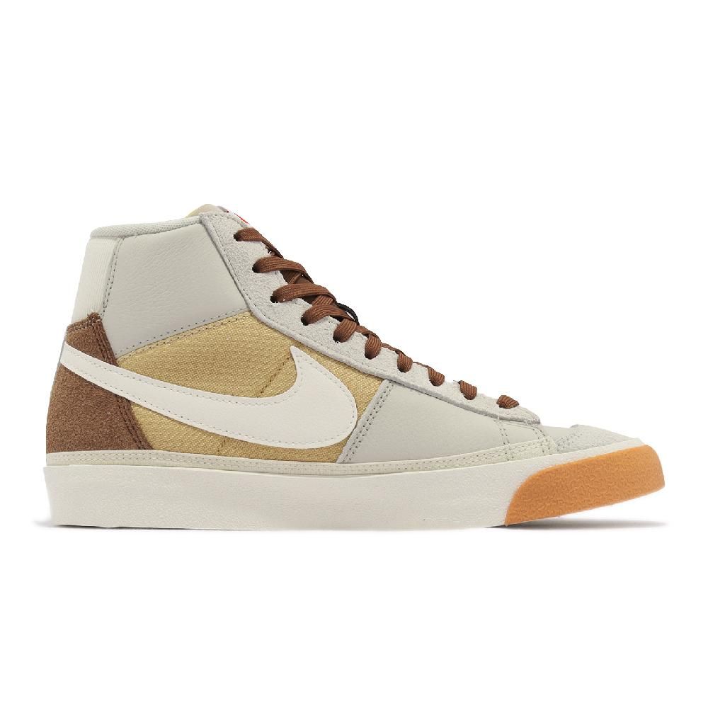 NIKE 耐吉   休閒鞋 Blazer Mid 77 Pro Club 男鞋 灰 棕 麂皮 拼接 中筒 DQ7673-001