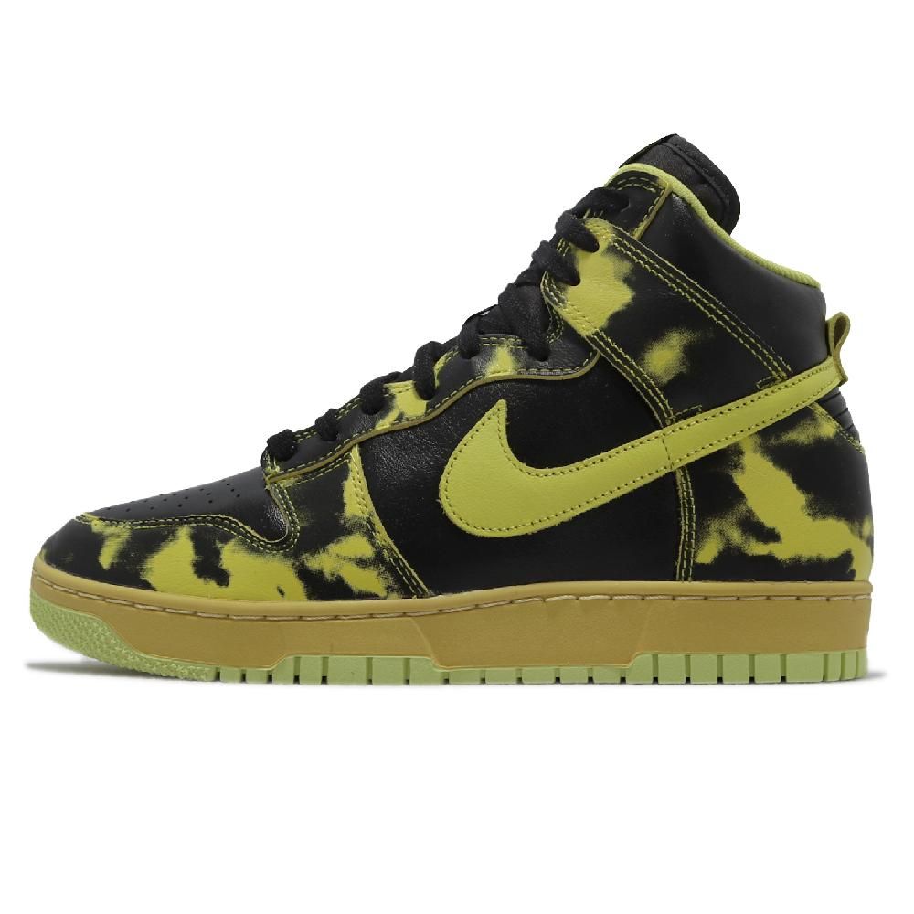 NIKE 耐吉   休閒鞋 Dunk High 1985 SP 男鞋 黑 黃 皮革 高筒 Yellow Acid Wash DD9404-001