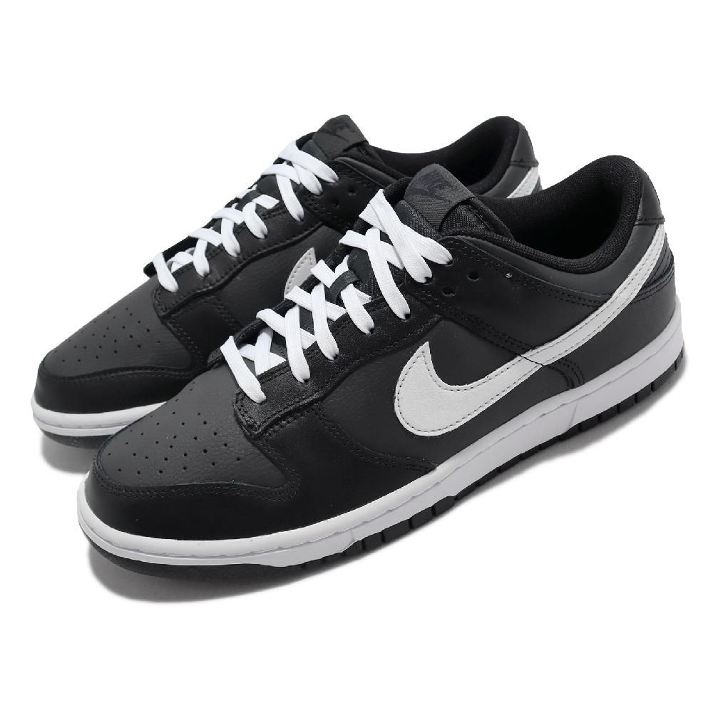 NIKE 耐吉   休閒鞋 Dunk Low Retro 男鞋 黑 白 熊貓 皮革 白勾 經典 DJ6188-002