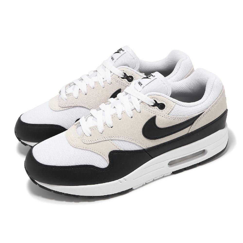 NIKE 耐吉   休閒鞋 Air Max 1 ESS 男鞋 米白 黑 運動鞋 氣墊 復古 FZ5808-101