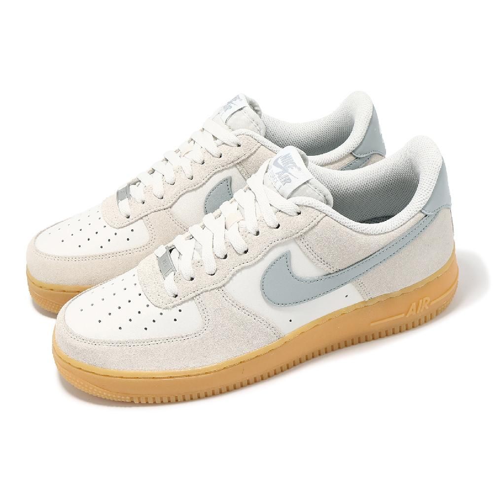 NIKE 耐吉   休閒鞋 Air Force 1 07 LV8 男鞋 女鞋 米白 灰 膠底 AF1 情侶鞋 FQ8714-002