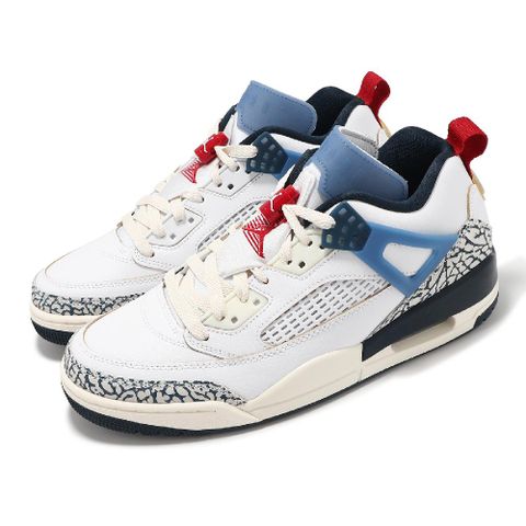 NIKE 耐吉 休閒鞋 Jordan Spizike Low Motion Pack 男鞋 白 藍 爆裂紋 HM3712-164